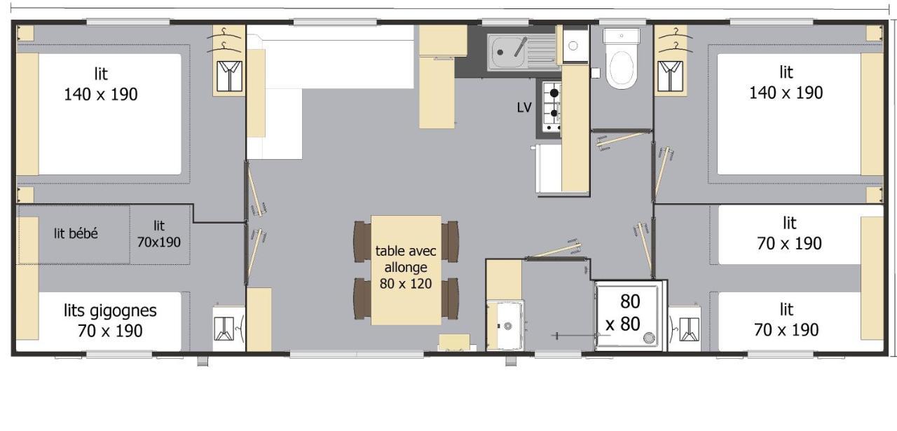 Mobil Home Xxl 4 Chambres - Camping Du Vieux Moulin Vensac Zewnętrze zdjęcie